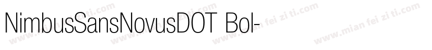 NimbusSansNovusDOT Bol字体转换